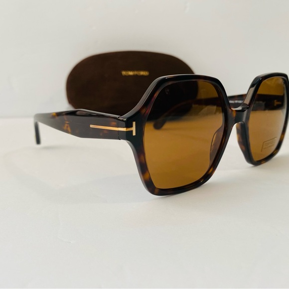 New TOM FORD FT1032-F 52E Dark Havana/Brown 56-19-140 Sunglasses main image 12